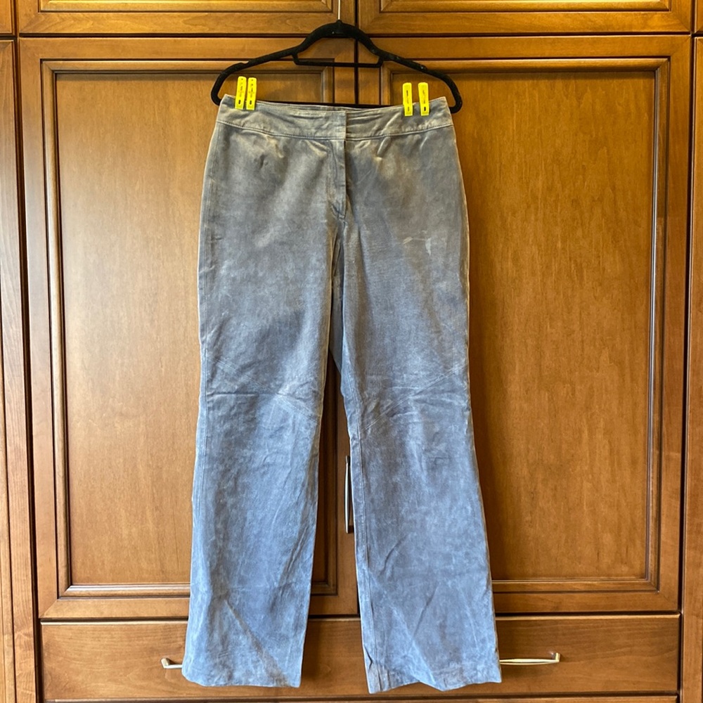 Vintage Bandolino 100% leather grey pants